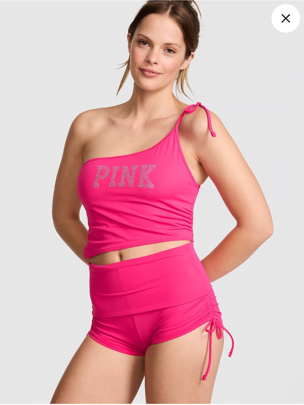 PINK Victoria's Secret Bright Pink Swim Set L